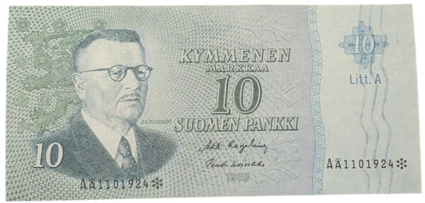 Finland 1963 10 Markkaa Litt A Star/Replacement AÅ1101924 Karjalainen - Koivikko