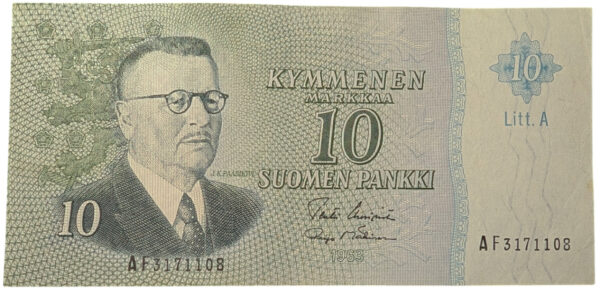 Finland 1963 10 Markkaa Litt.A AF3171108 Uusivirta – Mäkinen