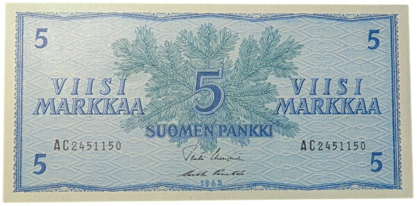 Finland 1963 5 Markkaa AC2451150 Uusivirta – Puntila