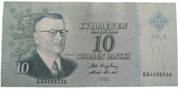 Finland 1963 10 Markkaa Litt.A AÄ4488306 Karjalainen – Puntila