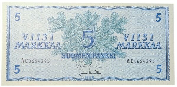 Finland 1963 5 Markkaa AC0624395 Uusivirta - Aranko