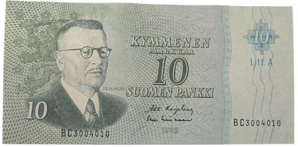 Finland 1963 10 Markkaa Litt.A BC3004010 Karjalainen – Lindblom