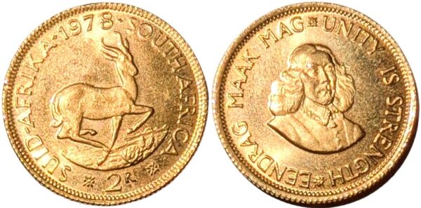 South Africa Gold 1978 2 Rand - Image 2