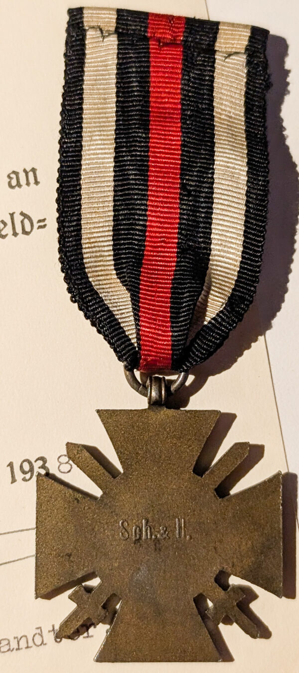 German Cross of Honour 1914-1918 with Document, Awarded to Finn - Image 3