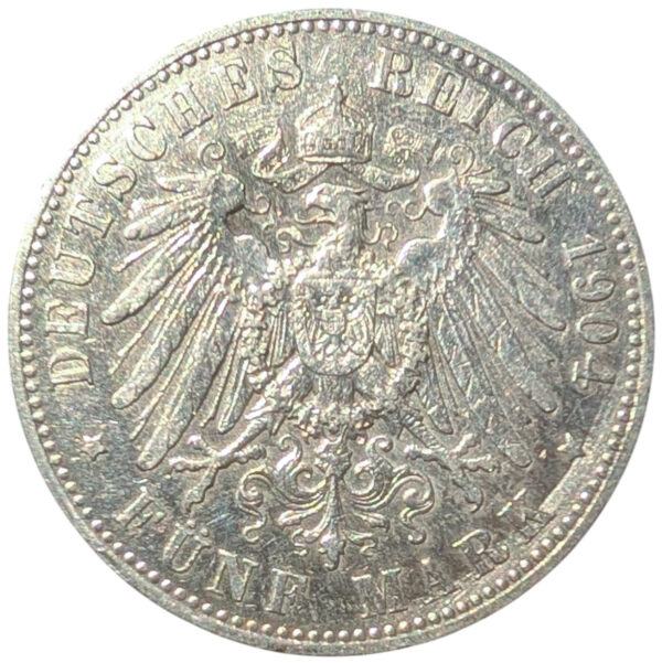 Saksa, Preussi 5 Mark 1904 A