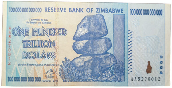 Zimbabwe 100 Trillion Dollars 2008