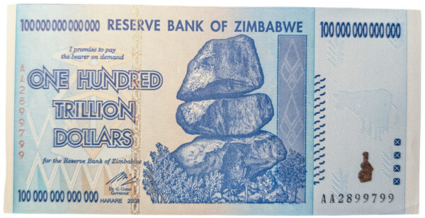 Zimbabwe 100 Trillion Dollars 2008