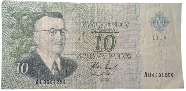 Finland 1963 10 Markkaa Litt.A AU0001250 Koivisto - Mäkinen