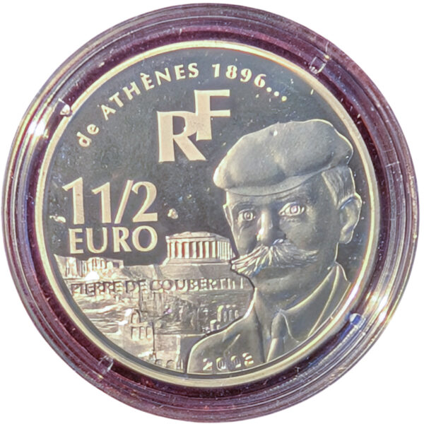 France 2003 1 1/2 Euro, Pierre de Coubertin