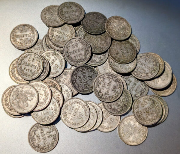 50 Penniä 1871-1917 59kpl