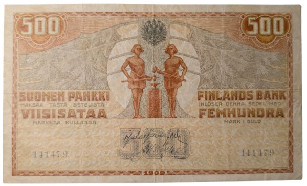 500 Markkaa 1909 Kansanvaltuuskunta