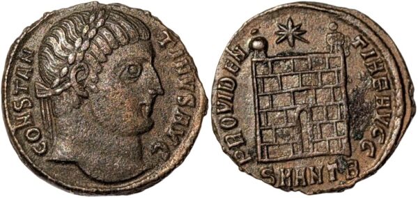 Konstantinus Suuri 326-327 jKr, Antiokia Æ Follis - Image 3