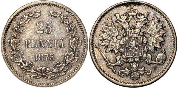 Finland 1875 s 25 Pennia - Image 3