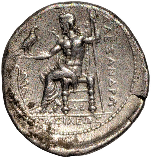 Makedonia, Demetrios I Poliorketes AR Tetradrachm 310-290 eKr, In the name and types and Alexander III, Korintti - Image 3