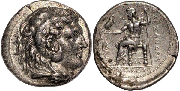 Makedonia, Demetrios I Poliorketes AR Tetradrachm 310-290 eKr, In the name and types and Alexander III, Korintti - Image 2