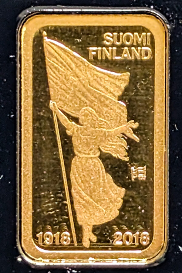 Lipunkantaja kultaharkko, 2.5g / Au 9999