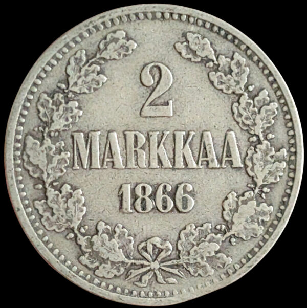 2 Markkaa 1866 s