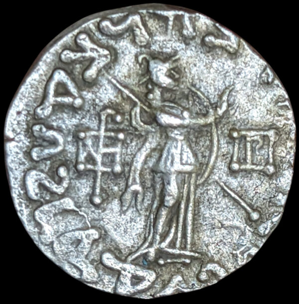 Intialais-skyytit, AR Tetradrakma, Azes II 58-12 eKr - Image 2