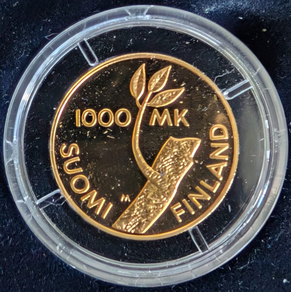 Finland Proof Gold 1997 1000 Markkaa, 80th Anniversary of Independence - Image 2