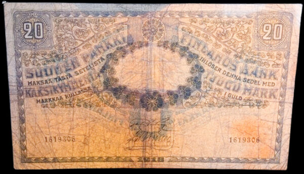 Finland 1918 20 Markkaa 1619306 Broberg – Müller - Image 3