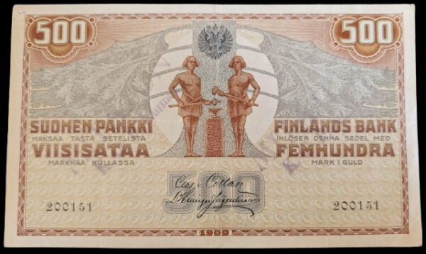 Finland 1909 500 Markkaa 200151 von Collan - Hisinger Jägerskiöld