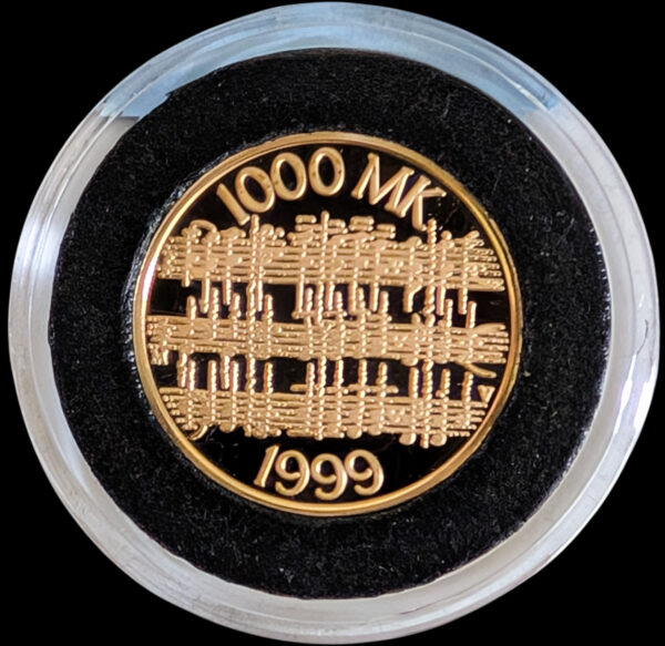 Finland Proof Gold 1999 1000 Markkaa, Jean Sibelius & Finnish Music - Image 3
