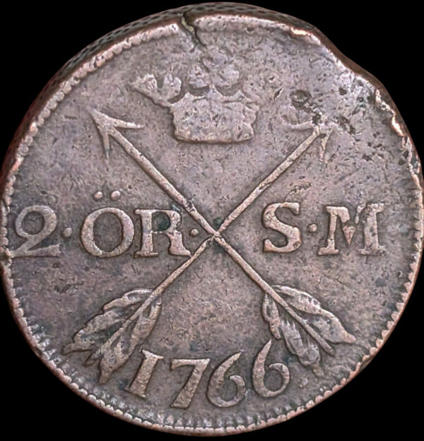 Sweden 1766 SM 2 Ore