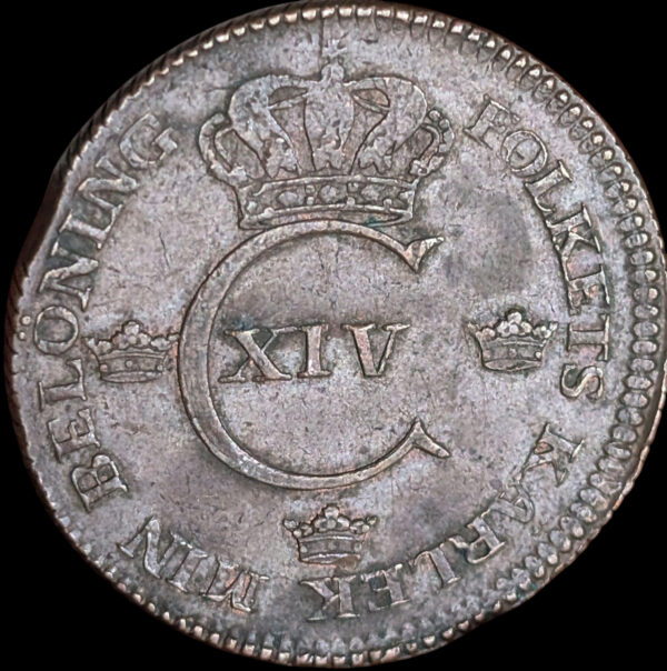 Sweden 1825 1 Skilling - Image 2