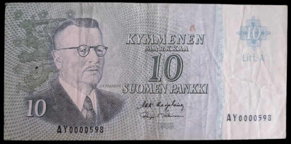 10 Markkaa 1963 Litt. A AY0000598
