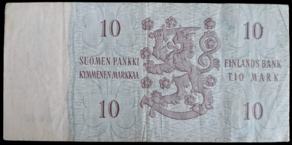 Finland 1963 10 Markkaa Litt. A P0000504 - Image 2