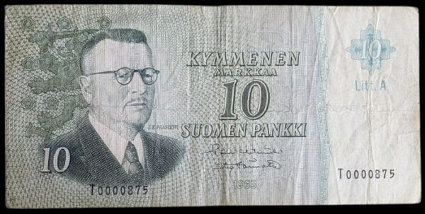 Finland 1963 10 Markkaa Litt. A T0000875