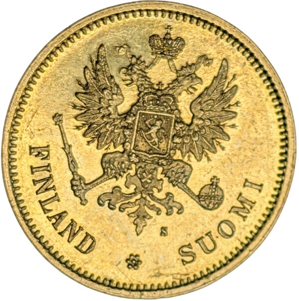 Finland Gold 1878 S 20 Markkaa - Image 2
