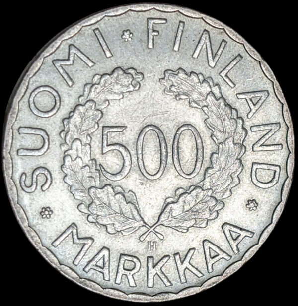 Finland 1952 H 500 Markkaa, Extra Branch Variety - Image 2