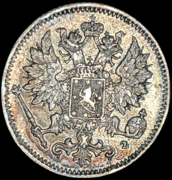 Finland 25 Pennia 1898 inverted L variety - Image 2