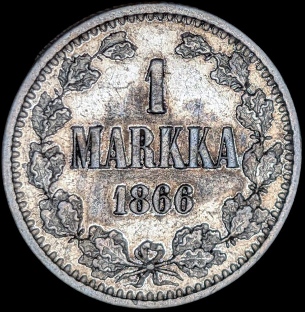 1 Markka 1866 s