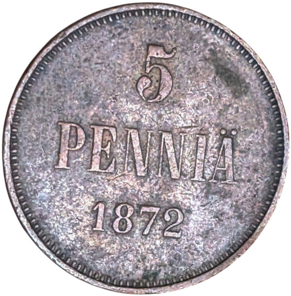 Finland 1872 5 Pennia
