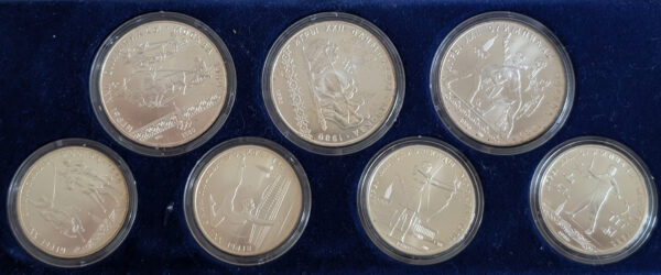 Moscow 1980 Olympics Mint Set 10 Rb x 3 , 5Rb x 4, in Case
