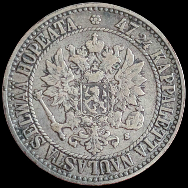 Finland 1865 s 2 Markkaa - Image 2