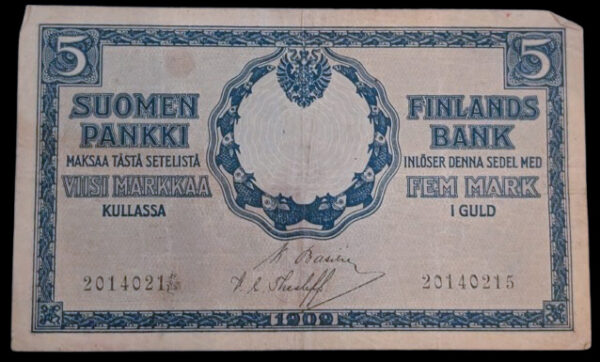 5 Markkaa 1909 SP FB 20140215 Basilier – Thesleff