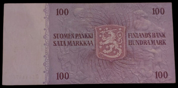 100 Markkaa 1963 Litt A D5646476 Koivisto – Törnroth - Image 2