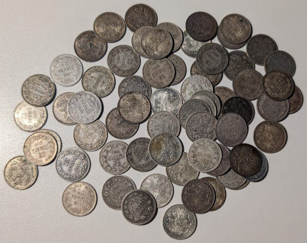 Finland 1872-1917 25 Pennia 64pcs