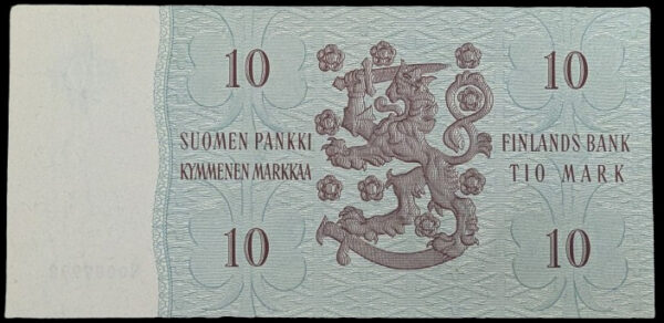 10 Markkaa 1963 N0009992 Karjalainen - Törnroth - Image 2