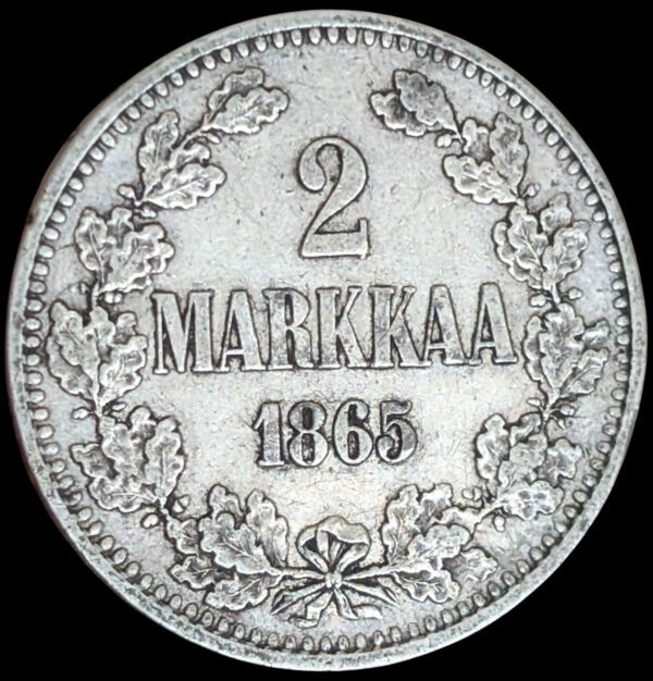 Finland 1865 s 2 Markkaa