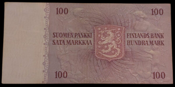 100 Markkaa 1963 Litt A F1393355 Hetemäki – Puntila - Image 2