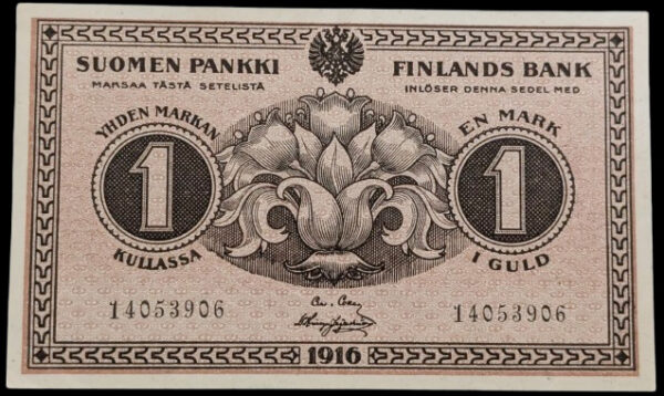 1 Markka 1916 14053906 von Colla - Hisinger Jägerskiöld
