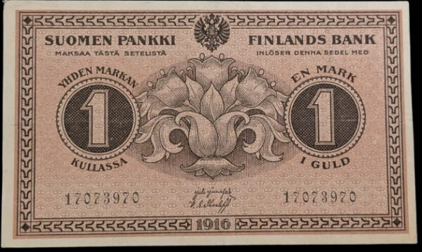 1 Markka 1916 17073970 Järnefelt – Thesleff