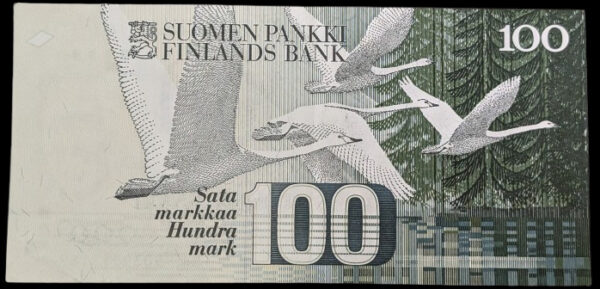 100 Markkaa 1986, VÄRIVIRHEELLINEN - Image 4