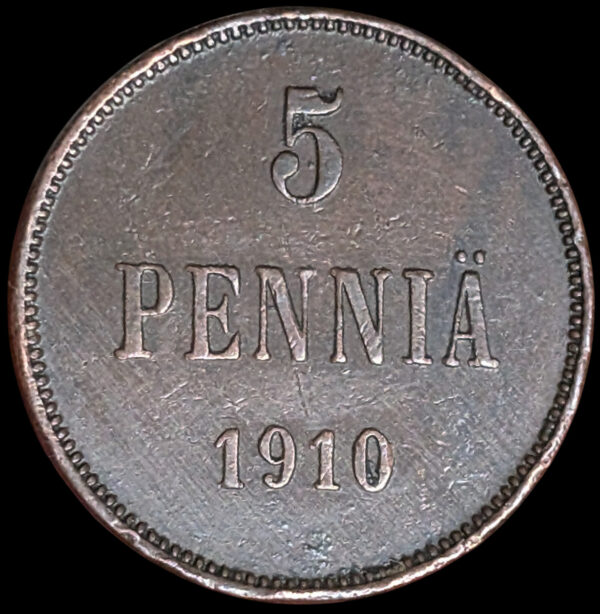 5 Penniä 1910