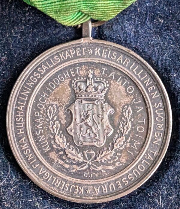 Nikolai II:n (1894-1917), Keisarillisen Suomen Talousseuran palkintomitali, alkuperäinen laatikko - Image 2