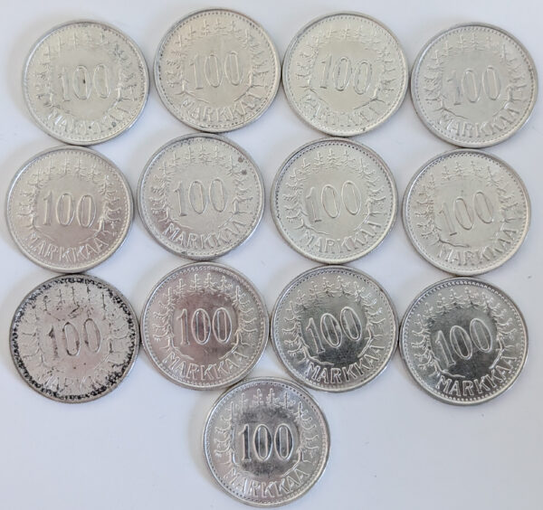 100 Markkaa 13kpl 1956-1957 - Image 2